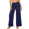 imageWiWi Womens Casual Wide Leg Palazzo Pants Comfy Lounge Pajama Bottoms Viscose from Bamboo Yoga Sweatpants SXXLBnavy