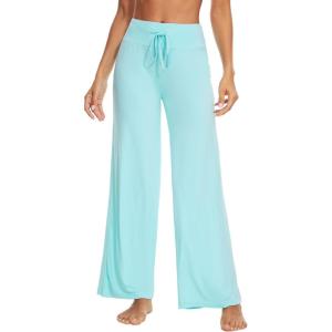 imageWiWi Pajama Pants for Women Comfy Soft Comfortable Pajamas Womens Lounge Sleep Pj Bottoms Viscose from Bamboo SXXLBaqua