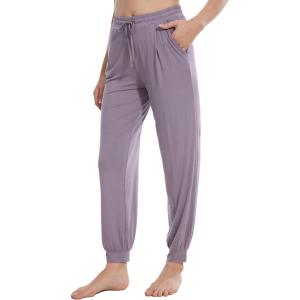 imageWiWi Pajama Pants for Women Viscose from Bamboo Lounge Bottoms with Pocket Sweatpants Joggers Night Pant SXXLViolet