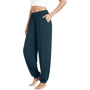 imageWiWi Viscose from Bamboo Pajamas Pants for Women Soft Yoga Jogger Pant Comfy Pajama Bottoms SXXLDeep Teal