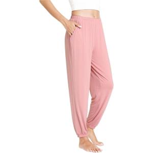 imageWiWi Viscose from Bamboo Pajamas Pants for Women Soft Yoga Jogger Pant Comfy Pajama Bottoms SXXLMellow Rose
