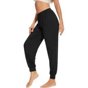 imageWiWi Womens Pajama Bottoms Soft Viscose from Bamboo Joggers pants Yoga Pants Casual Lounge SXXLBlack