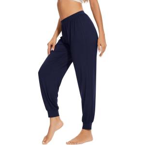 imageWiWi Womens Pajama Bottoms Soft Viscose from Bamboo Joggers pants Yoga Pants Casual Lounge SXXLNavy
