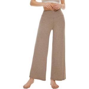imageWiWi Womens Pajama Pants Viscose from Bamboo Sleep Pant High Waist Comfy Pajamas Bottom Soft Palazzo Sweatpants SXXLCamel