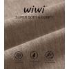 imageWiWi Bamboo Viscose Pajamas for Women Soft Comfy Loungewear Short Sleeve Tops and Long Pants Sleepwear Pjs SXXLCcamel