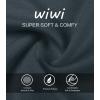 imageWiWi Bamboo Viscose Pajamas for Women Soft Comfy Loungewear Short Sleeve Tops and Long Pants Sleepwear Pjs SXXLCmidnight Blue Feather