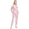 imageWiWi Pajamas for Women Soft Pajama Sets Short Sleeve Tops with Jogger Pants Viscose from Bamboo Pjs SXXLCoffee Cup