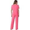 imageWiWi Womens Viscose from Bamboo Pajamas Set 2 Piece Soft Top with Long Pants Pjs Sleepwear Lightweight Loungewear Sets SXXLAhot Pink