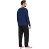 imageWiWi Mens Pajamas Set Lightweight Sleepwear Long Sleeve Sleep Shirt and Long Pants Viscose from Bamboo Lounge Sets SXXLDark Blueblack