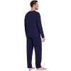 imageWiWi Mens Pajamas Set Lightweight Sleepwear Long Sleeve Sleep Shirt and Long Pants Viscose from Bamboo Lounge Sets SXXLNavy