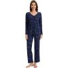 imageWiWi Viscose from Bamboo Pajama Sets for Women Soft Pjs Loungewear Short Sleeve Top with Pants Sleepwear Pajamas SXXLBblue Constellation