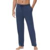 imageWiWi Viscose from Bamboo Mens Sleep Pant Sports Trousers with Pockets Light bottom SXXLAdark Blue