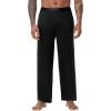 imageWiWi Viscose from Bamboo Mens Sleep Pant Sports Trousers with Pockets Light bottom SXXLBblack