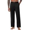 imageWiWi Viscose from Bamboo Mens Sleep Pant Sports Trousers with Pockets Light bottom SXXLBblack
