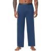 imageWiWi Viscose from Bamboo Mens Sleep Pant Sports Trousers with Pockets Light bottom SXXLBdark Blue