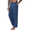 imageWiWi Viscose from Bamboo Mens Sleep Pant Sports Trousers with Pockets Light bottom SXXLBdark Blue