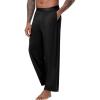 imageWiWi Viscose from Bamboo Mens Sleep Pant Sports Trousers with Pockets Light bottom SXXLBblack