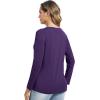 imageWiWi Womens Viscose from Bamboo Pajama Tops Soft Basic Sleep Shirt Loose Long Sleeves TShirt Loungewear SXXLBdark Purple