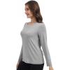 imageWiWi Womens Viscose from Bamboo Pajama Tops Soft Basic Sleep Shirt Loose Long Sleeves TShirt Loungewear SXXLBheather Grey