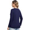 imageWiWi Womens Viscose from Bamboo Pajama Tops Soft Basic Sleep Shirt Loose Long Sleeves TShirt Loungewear SXXLBnavy