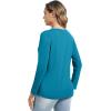 imageWiWi Womens Viscose from Bamboo Pajama Tops Soft Basic Sleep Shirt Loose Long Sleeves TShirt Loungewear SXXLBteal Blue