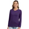 imageWiWi Womens Viscose from Bamboo Pajama Tops Soft Basic Sleep Shirt Loose Long Sleeves TShirt Loungewear SXXLBdark Purple