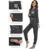 imageWiWi Bamboo Viscose Pajamas Set for Women Long Sleeve Sleepwear Soft Loungewear Pjs Jogger Pants Lounge Sets SXXLAcharcoal Heather
