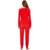 imageWiWi Bamboo Viscose Pajamas Set for Women Long Sleeve Sleepwear Soft Loungewear Pjs Jogger Pants Lounge Sets SXXLAred