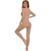 imageWiWi Thermal Underwear Set for Women Long Johns Sets Soft Base Layer Pajama Thermals Warm Top ampamp Bottom SXXLBrown