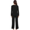 imageWiWi Womens Pajamas Set Viscose from Bamboo Long Raglan Sleeve Pajama Sets Pjs Soft Sleepwear SXXLBlack