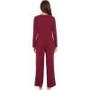 imageWiWi Womens Pajamas Set Viscose from Bamboo Long Raglan Sleeve Pajama Sets Pjs Soft Sleepwear SXXLWine