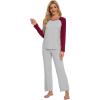 Light Heather Grey/Wine