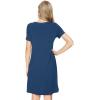 imageWiWi Loose Comfy Nightgowns for Women Soft Short Sleeve Night Shirt Lightweight Plus Size Sleepwear S4XDark Blue