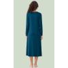 imageWiWi Nightgowns for Women Soft Sleepwear Long Sleeve Nightshirts Pajamas Gown Viscose from Bamboo Pjs SXXLApeacock Blue