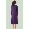 imageWiWi Nightgowns for Women Soft Sleepwear Long Sleeve Nightshirts Pajamas Gown Viscose from Bamboo Pjs SXXLDark Purple