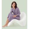 imageWiWi Nightgowns for Women Soft Sleepwear Long Sleeve Nightshirts Pajamas Gown Viscose from Bamboo Pjs SXXLViolet