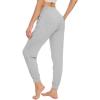 imageWiWi Pajama Pants for Women Soft Viscose from Bamboo Comfortable Womens Lightweight Sleep Pj Bottoms SXXLLight Heather Grey