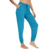 imageWiWi Pajama Pants for Women Soft Viscose from Bamboo Comfortable Womens Lightweight Sleep Pj Bottoms SXXLTeal Blue