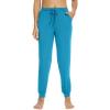 imageWiWi Pajama Pants for Women Soft Viscose from Bamboo Comfortable Womens Lightweight Sleep Pj Bottoms SXXLTeal Blue