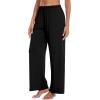 imageWiWi Women s Pajamas Pants with Pocket Soft Viscose from Bamboo Yoga Loose Pant Comfy Pajama Bottoms SXXLBlack