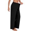 imageWiWi Women s Pajamas Pants with Pocket Soft Viscose from Bamboo Yoga Loose Pant Comfy Pajama Bottoms SXXLBlack