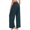 imageWiWi Women s Pajamas Pants with Pocket Soft Viscose from Bamboo Yoga Loose Pant Comfy Pajama Bottoms SXXLDark Bluish Green