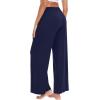 imageWiWi Women s Pajamas Pants with Pocket Soft Viscose from Bamboo Yoga Loose Pant Comfy Pajama Bottoms SXXLNavy