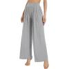 imageWiWi Womens Wide Leg Palazzo Lounge Pants Viscose from Bamboo Sweatpants Comfy Sleep Bottoms with Pockets SXXLHeather Grey