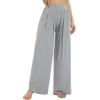 imageWiWi Womens Wide Leg Palazzo Lounge Pants Viscose from Bamboo Sweatpants Comfy Sleep Bottoms with Pockets SXXLHeather Grey