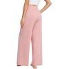 imageWiWi Womens Wide Leg Palazzo Lounge Pants Viscose from Bamboo Sweatpants Comfy Sleep Bottoms with Pockets SXXLMellow Rose