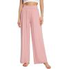 imageWiWi Womens Wide Leg Palazzo Lounge Pants Viscose from Bamboo Sweatpants Comfy Sleep Bottoms with Pockets SXXLMellow Rose