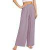 imageWiWi Womens Wide Leg Palazzo Lounge Pants Viscose from Bamboo Sweatpants Comfy Sleep Bottoms with Pockets SXXLViolet