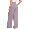 imageWiWi Womens Wide Leg Palazzo Lounge Pants Viscose from Bamboo Sweatpants Comfy Sleep Bottoms with Pockets SXXLViolet