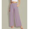 imageWiWi Womens Wide Leg Palazzo Lounge Pants Viscose from Bamboo Sweatpants Comfy Sleep Bottoms with Pockets SXXLViolet